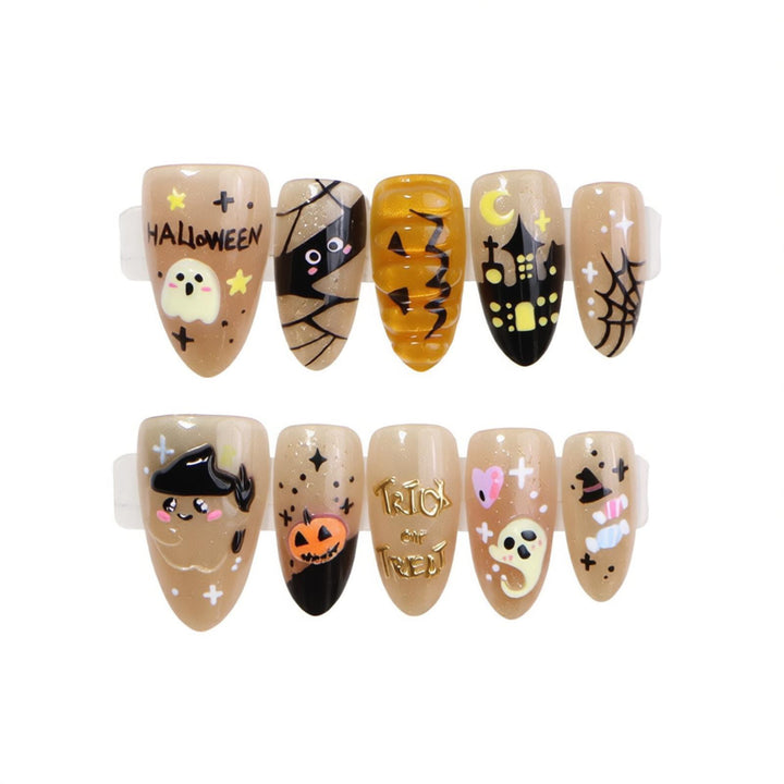 Halloween Themed Press-On Nail Art Bowlift