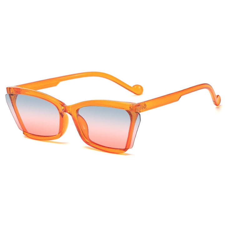 Women's fashionable sunglasses with unique rectangular design and UV protection Bowlift