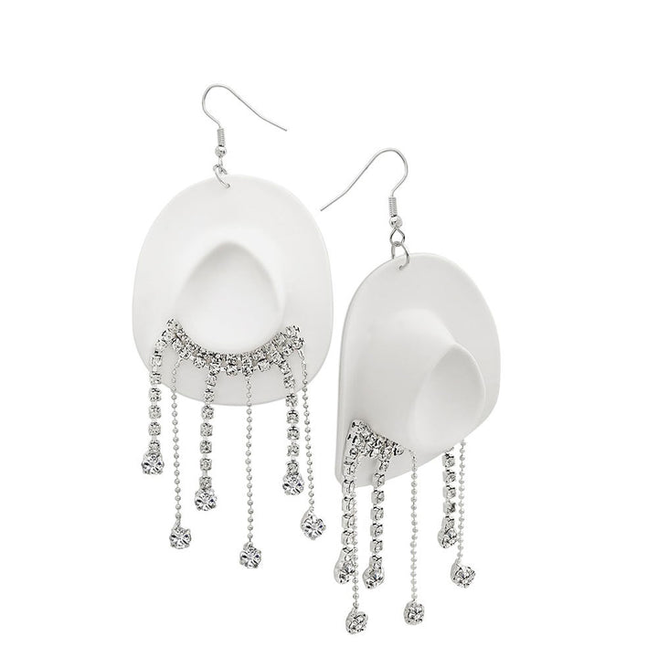 Cowboy Hat Inspired Dangle Earrings Bowlift