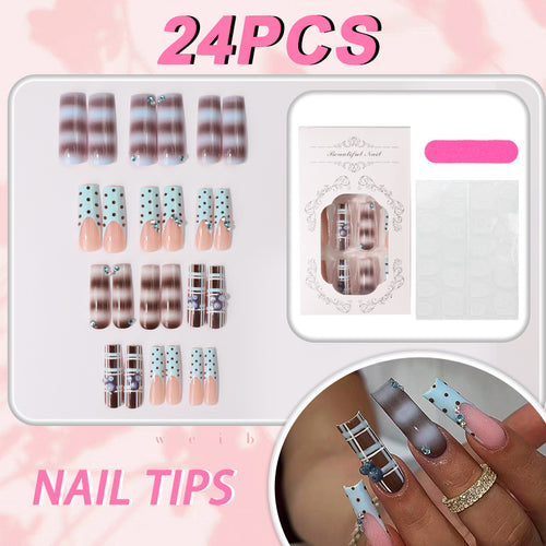 Decorative Press-On Nail Tips Set Bowlift