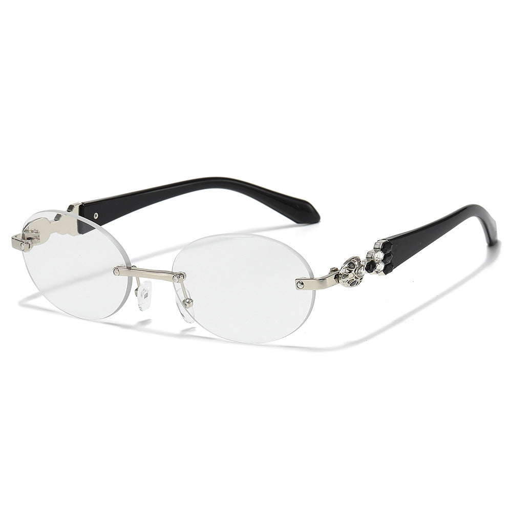 Fashion-Forward Decorative Oval Sunglasses Bowlift