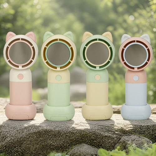 Ladies portable mini handheld fan with cat ears Bowlift