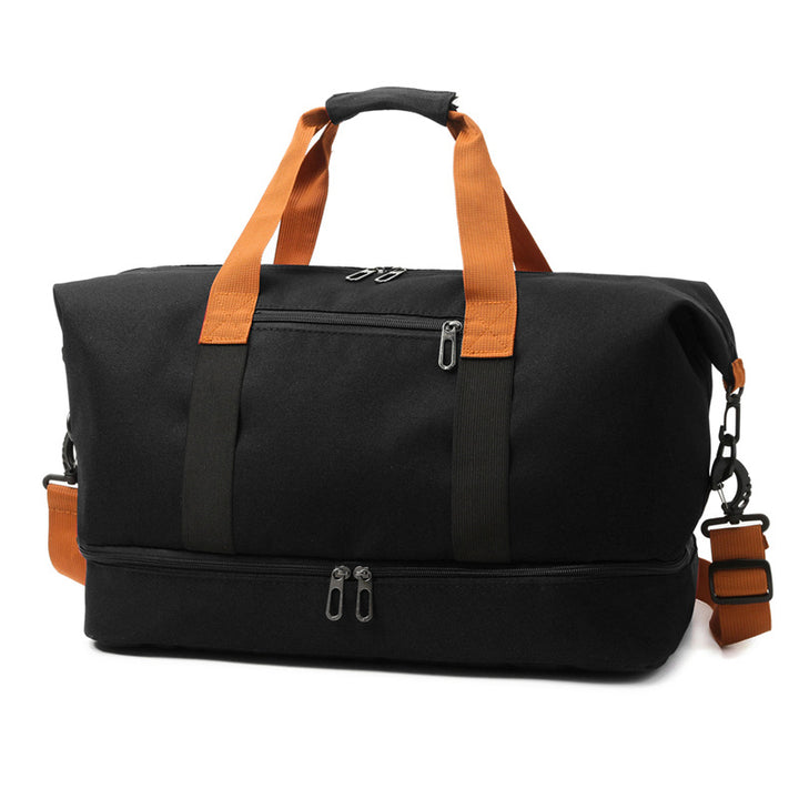 Sporty travel bag with adjustable shoulder strap and organizer compartments Bowlift