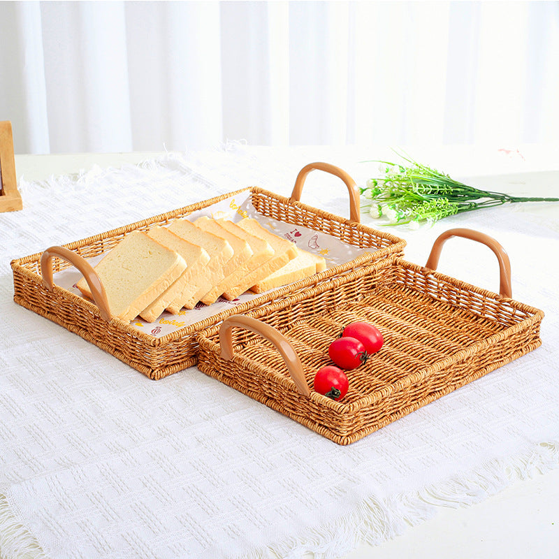 Woven Rectangular Serving Tray Bowlift