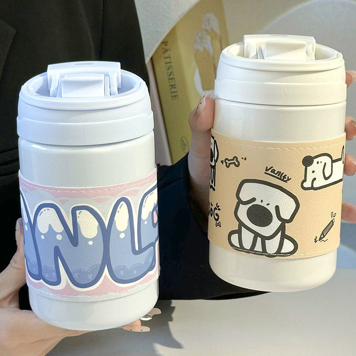 Women's Insulated Water Bottle with Cute Animal Design Bowlift
