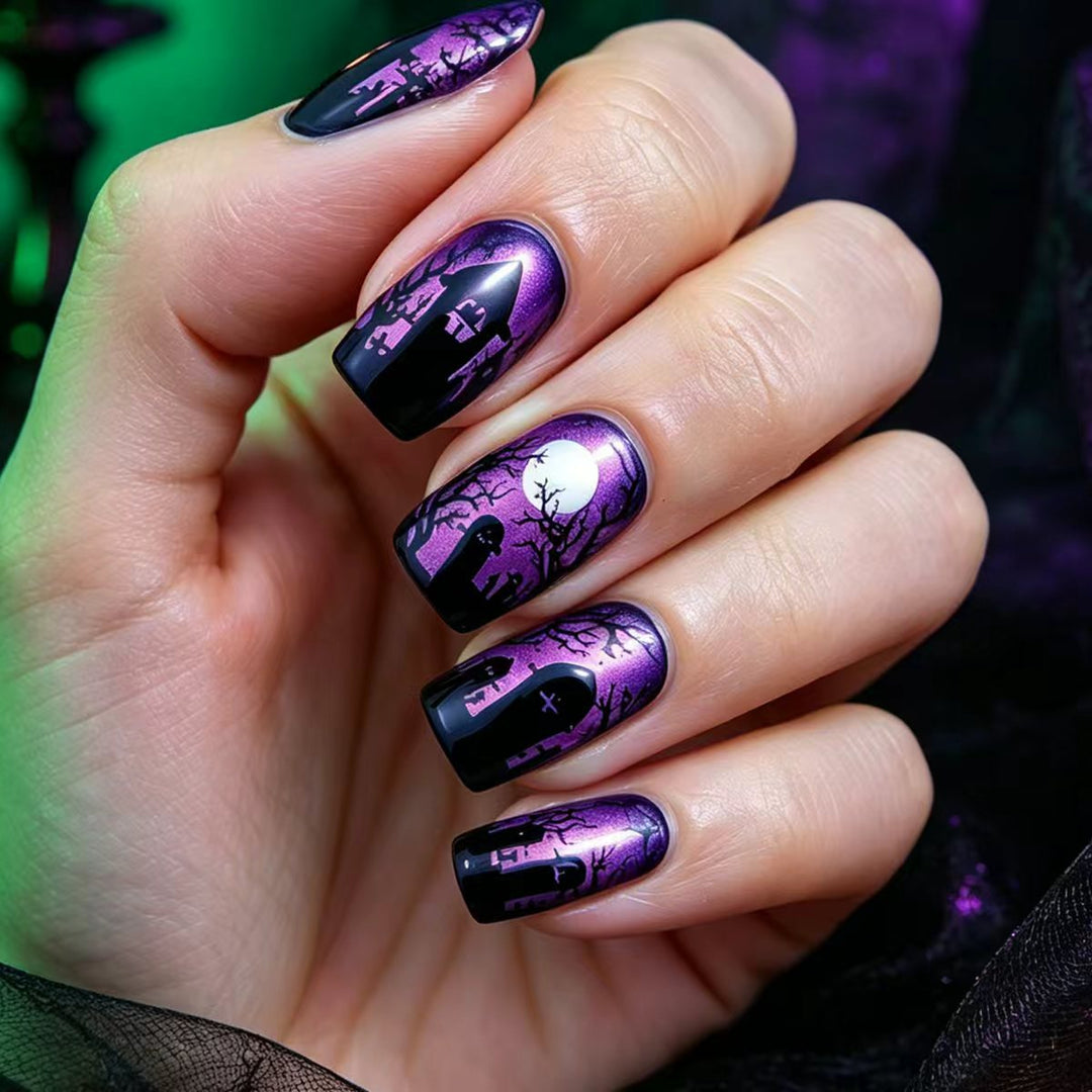 Artistic Halloween-Themed Nail Art Bowlift