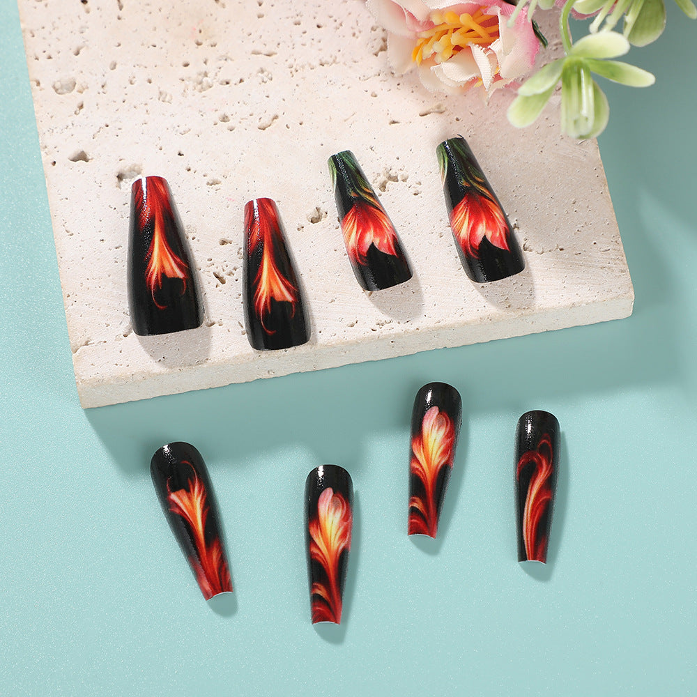 Artificial nails with floral accent Bowlift 1788541978