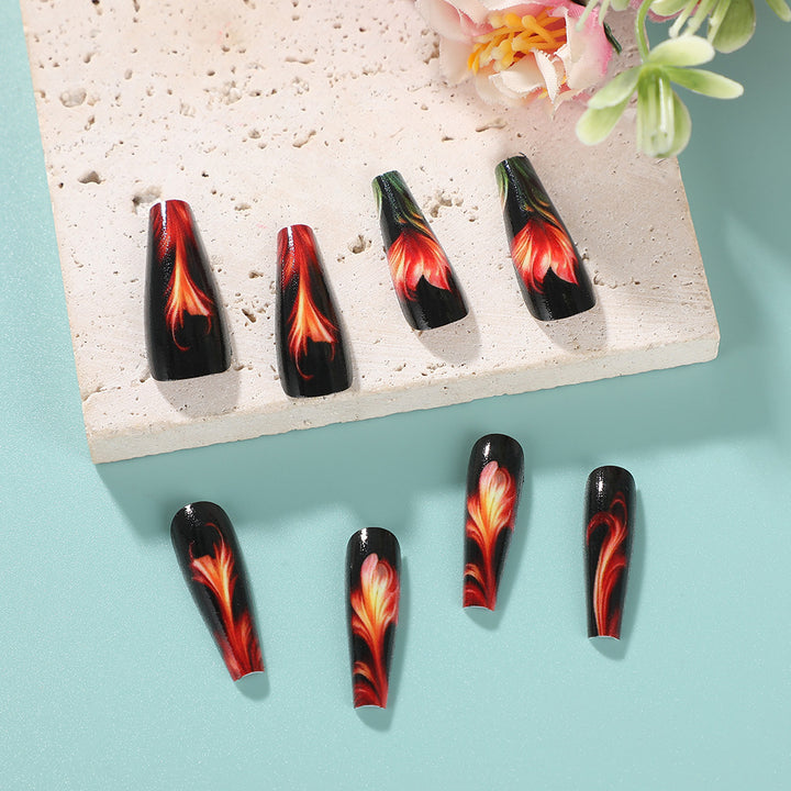 Artificial nails with floral accent Bowlift 1788541978