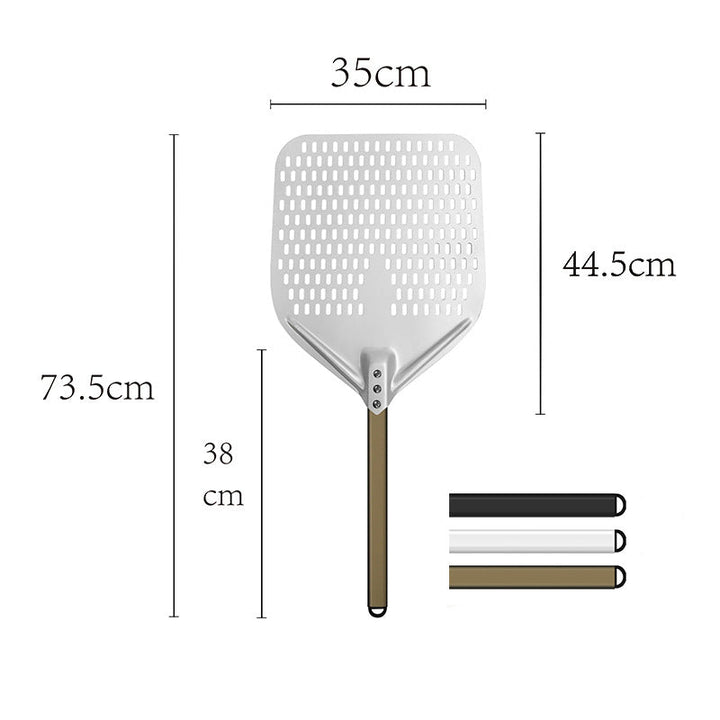 long-handle aluminum pizza peel with thin rectangular blade Bowlift