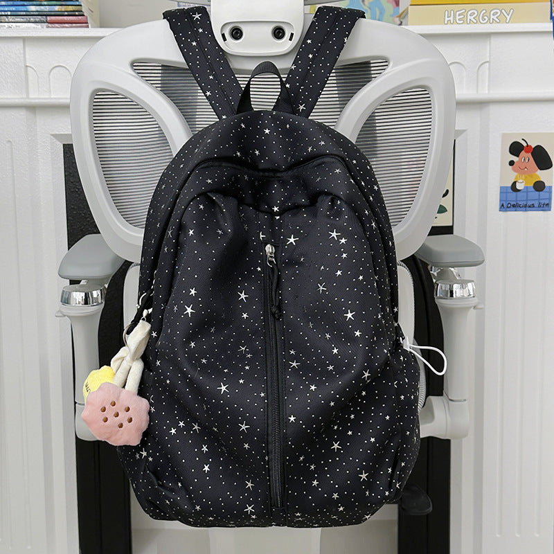 Star-Patterned Lightweight Backpack Bowlift