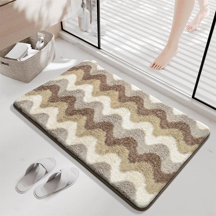 Zigzag Pattern Bath Mat