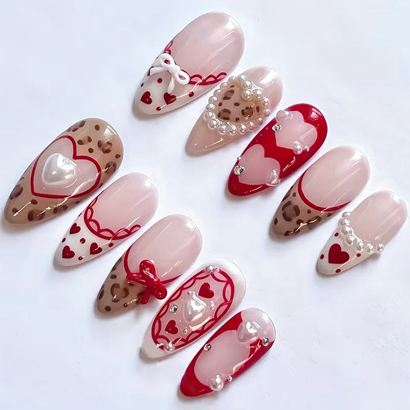 Creative Nail Art Set with Cute Heart and Bow Designs Bowlift