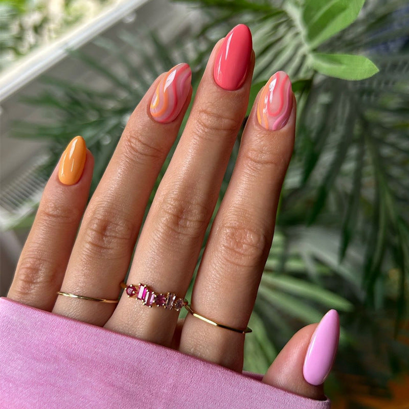 Artistic Gel Press-On Nail Set Bowlift