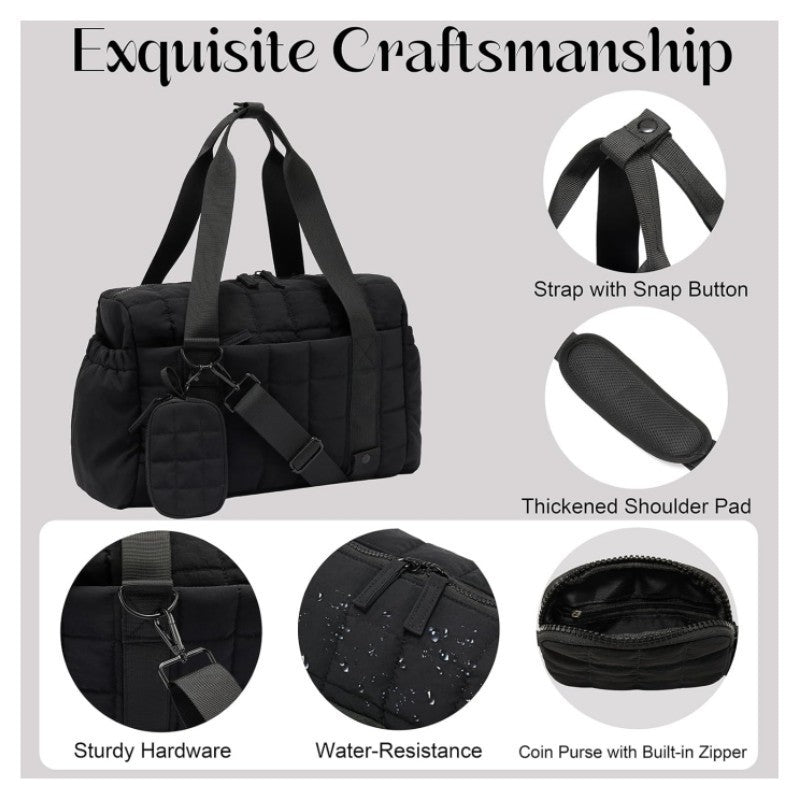 Quilted Multi-Purpose Gym Duffle Bag Bowlift