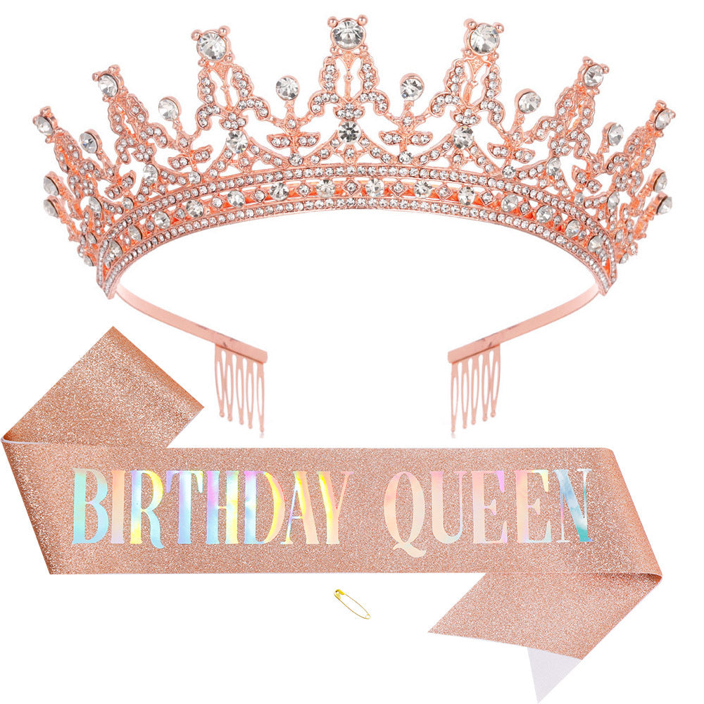 Women's Sparkling Crown and Sash Set Bowlift
