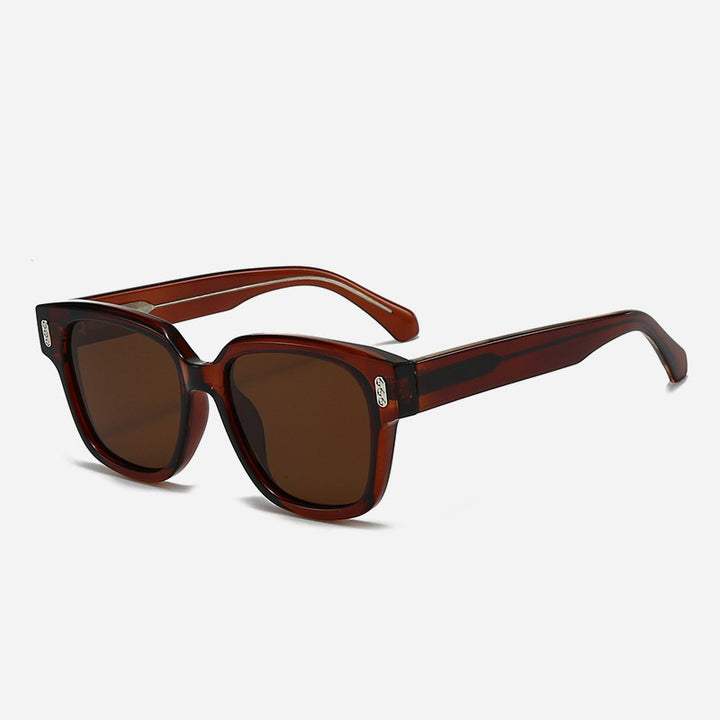 Women's Designer Sunglasses with Square Frame and Brown Lenses Bowlift
