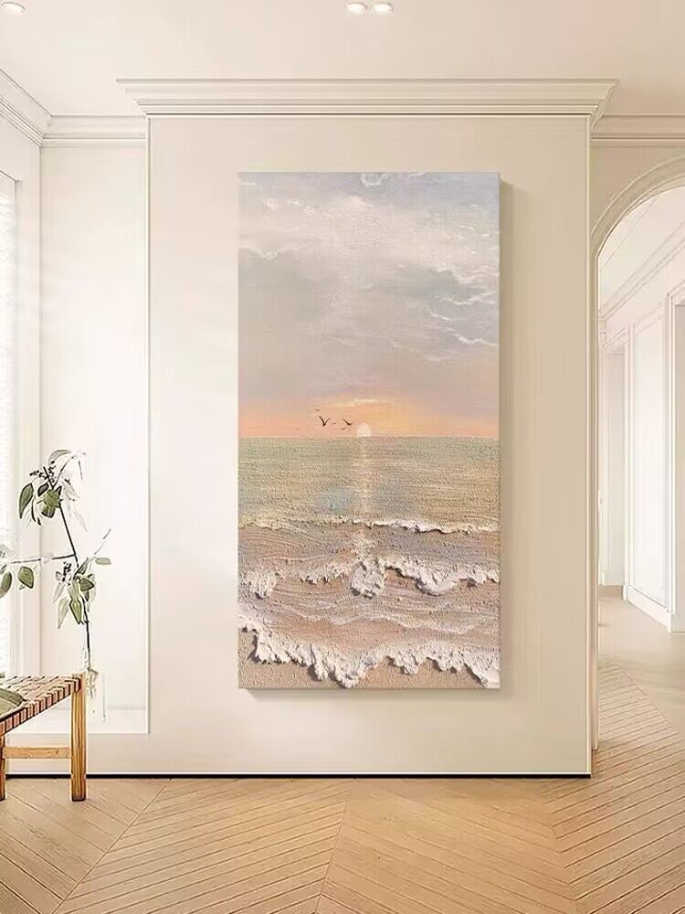 Framed Coastal Sunrise Canvas Artwork