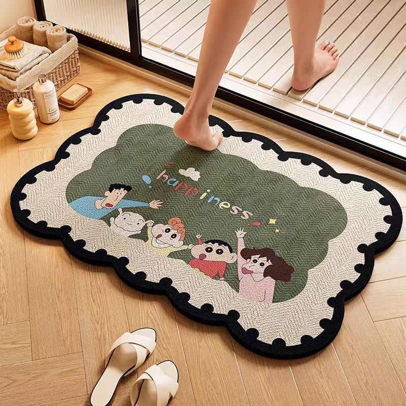 Cloud-Shaped Pet-Themed Bath Mat