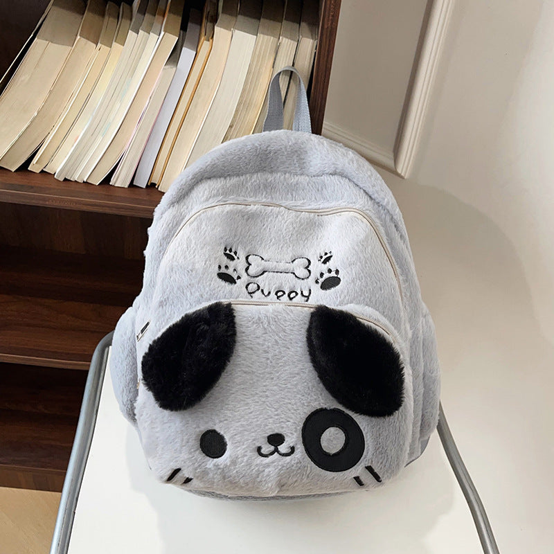 Plush Backpack in Cute Dog Design Bowlift