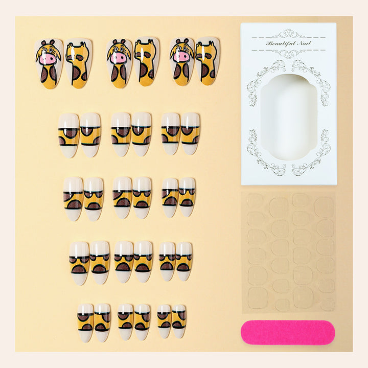 Creative Animal-Themed Press-On Nail Set Bowlift