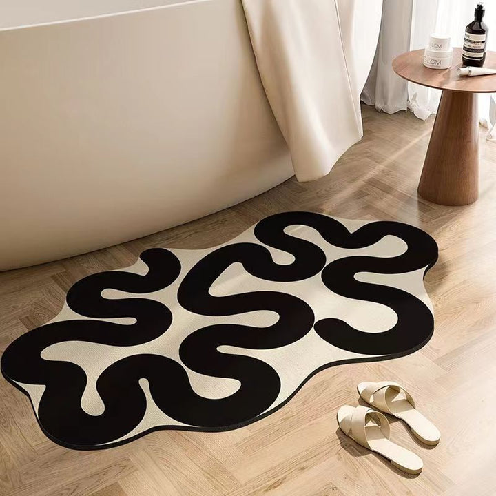 Abstract Shaped Bath Mat Bowlift