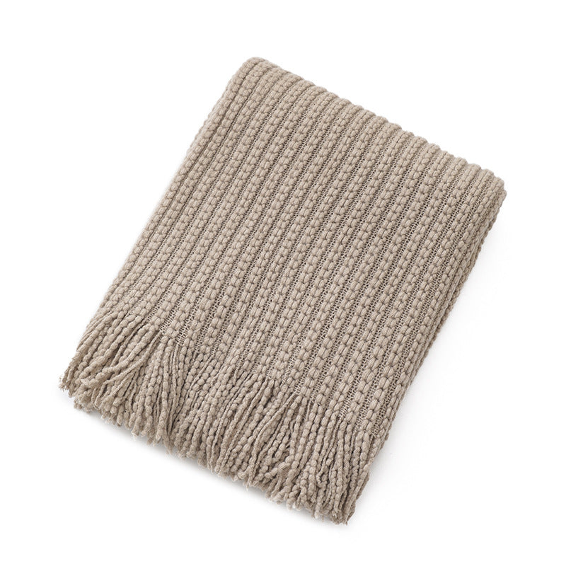 Knitted Cozy Throw Blanket
