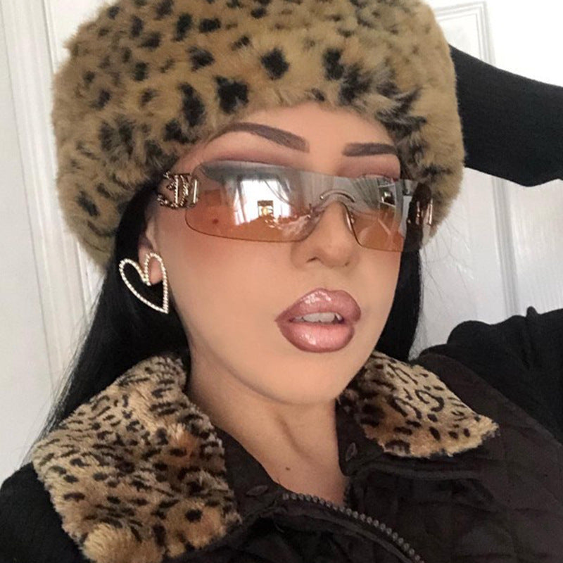 Women's futuristic Shield sunglasses with unique Bowlift frame