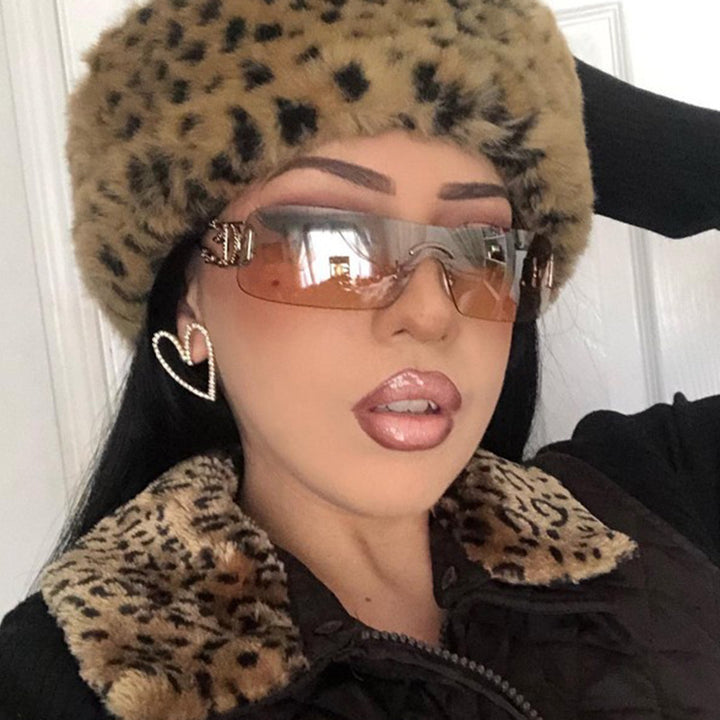 Women's futuristic Shield sunglasses with unique Bowlift frame