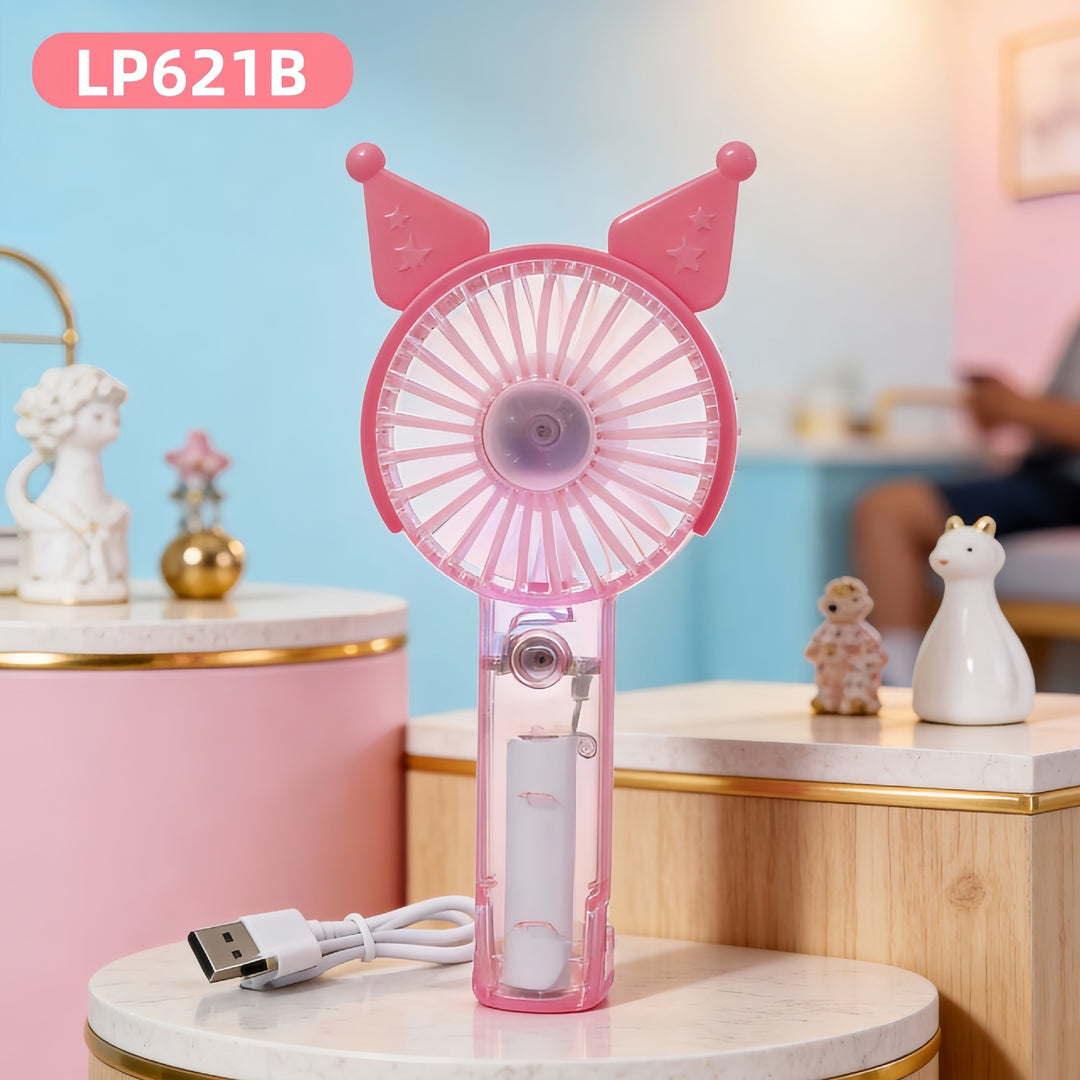 Women's portable handheld fan in playful rabbit design Bowlift