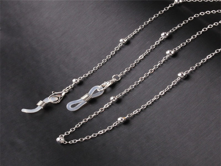 Silver Beaded Eyewear Chain Bowlift