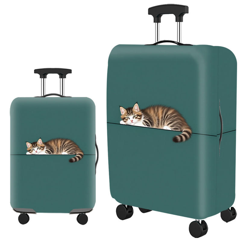 Artistic Cat-Themed Hard Shell Suitcase Bowlift