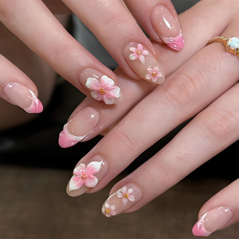 Floral Art Press-On Nail Set Bowlift