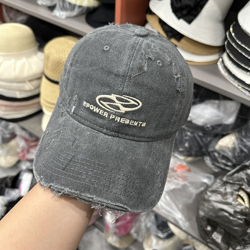 Distressed Vintage-Inspired Baseball Cap
