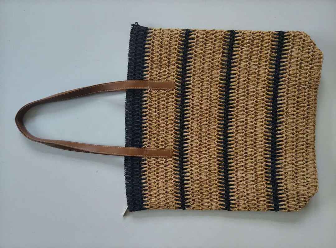 Woven Natural Material Crossbody Bag Bowlift