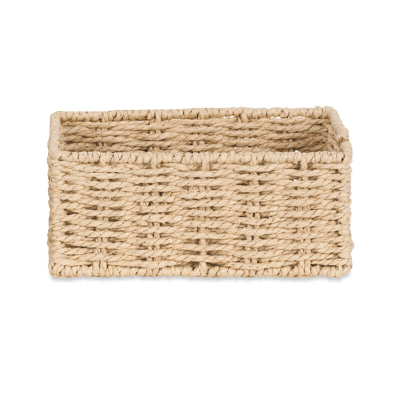 Rectangular Natural Woven Storage Basket Bowlift