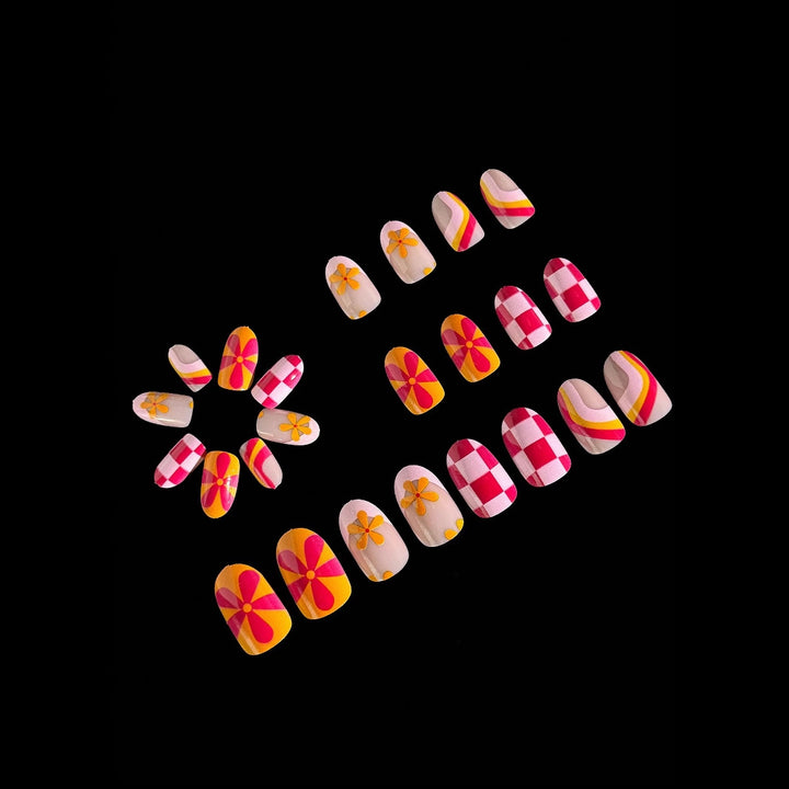 Creative Art Nail Set with Vibrant Patterns Bowlift
