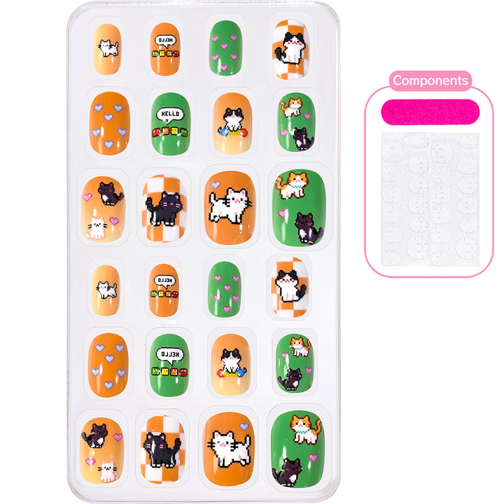 Creative Cartoon-Themed Press-On Nail Collection Bowlift