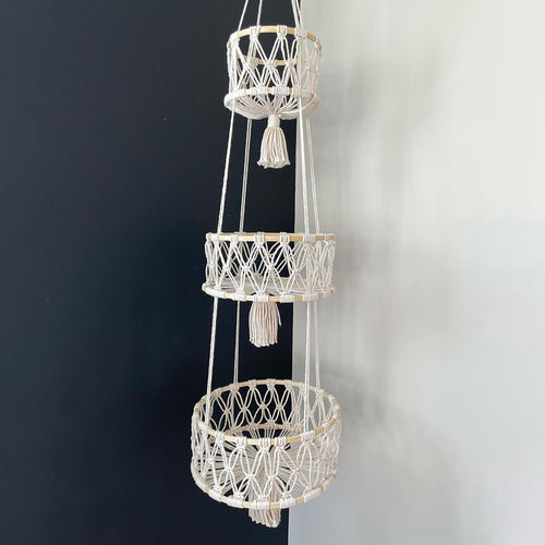 Multi-Tiered Macrame Plant Hanger Bowlift