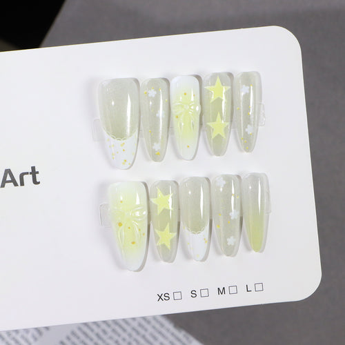 Starry Themed Press-On Nail Art Set Bowlift