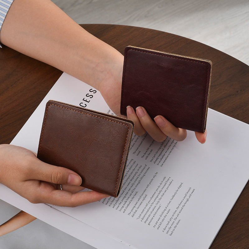 Compact Leather Travel Wallet Bowlift