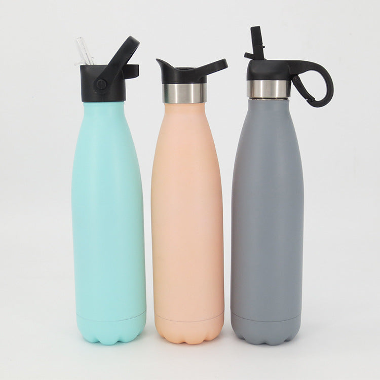 Women's stainless steel insulated bottle with leak-proof lid Bowlift