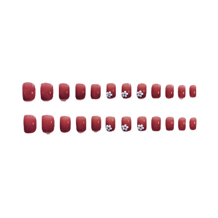 Elegant artificial nails with floral designs Bowlift