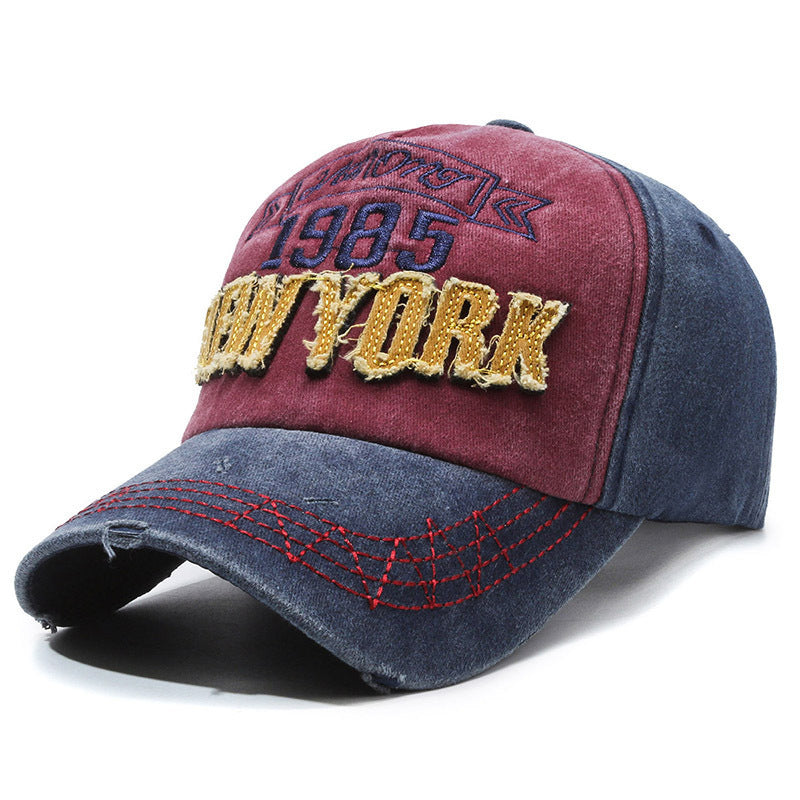 Men's Distressed Cotton Graphic Baseball Cap Bowlift