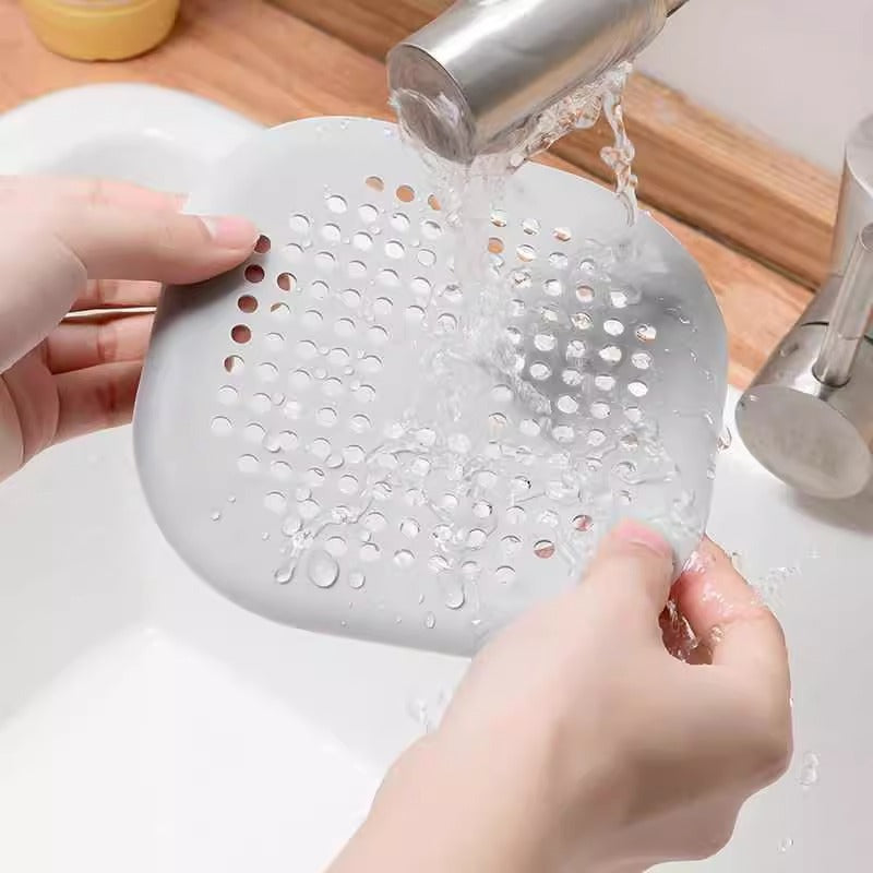 Flexible silicone sink drain strainer cover with anti-clog perforated design Bowlift