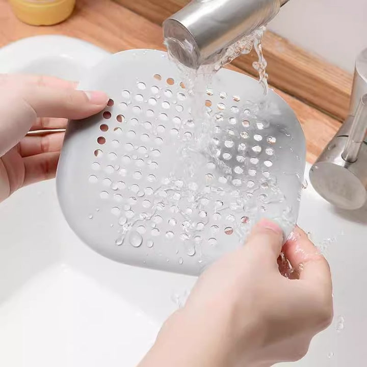 Flexible silicone sink drain strainer cover with anti-clog perforated design Bowlift