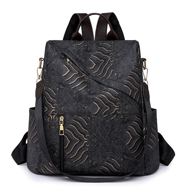 Chic Patterned Travel Backpack Bowlift