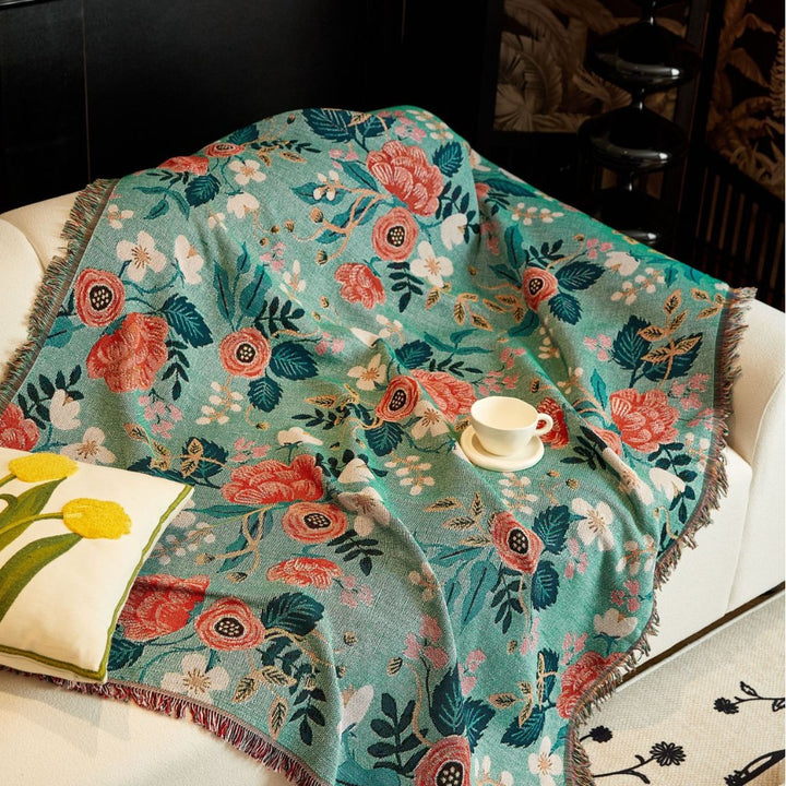 Floral Patterned Throw Blanket