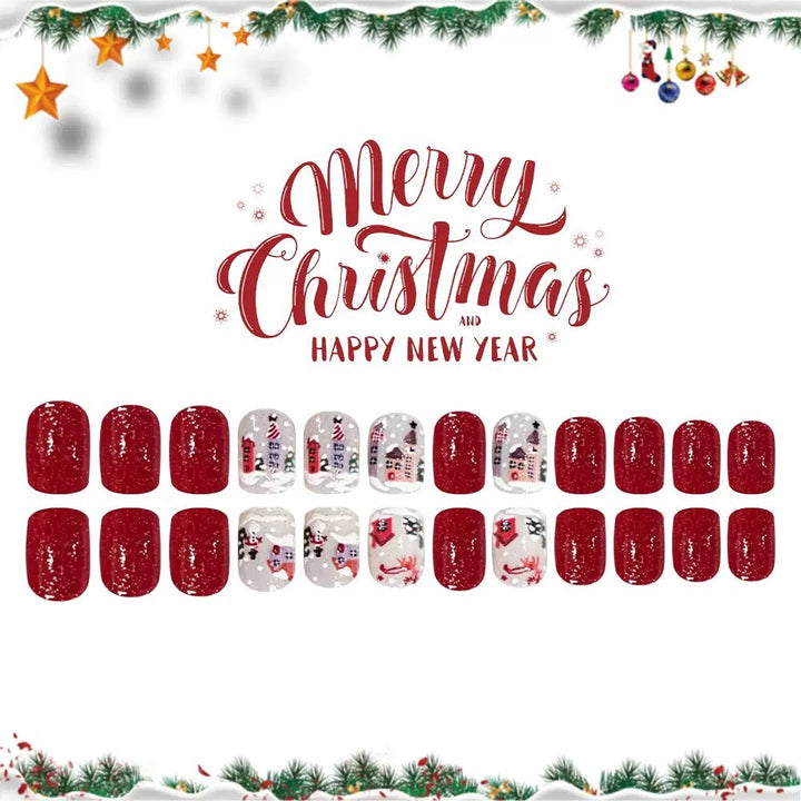Art nail set with winter motif designs Bowlift