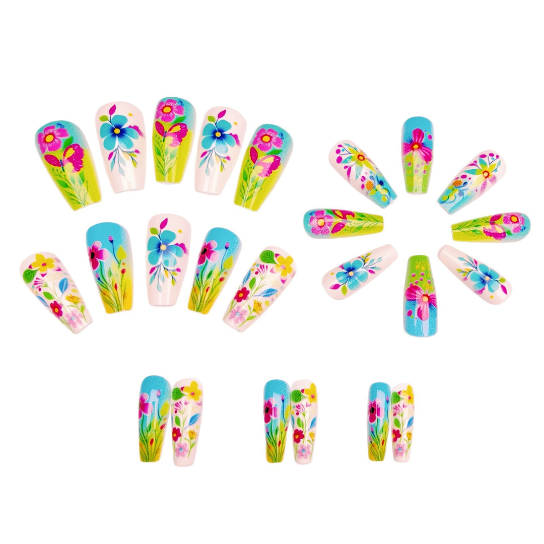 3D Floral Design Nail Art Bowlift