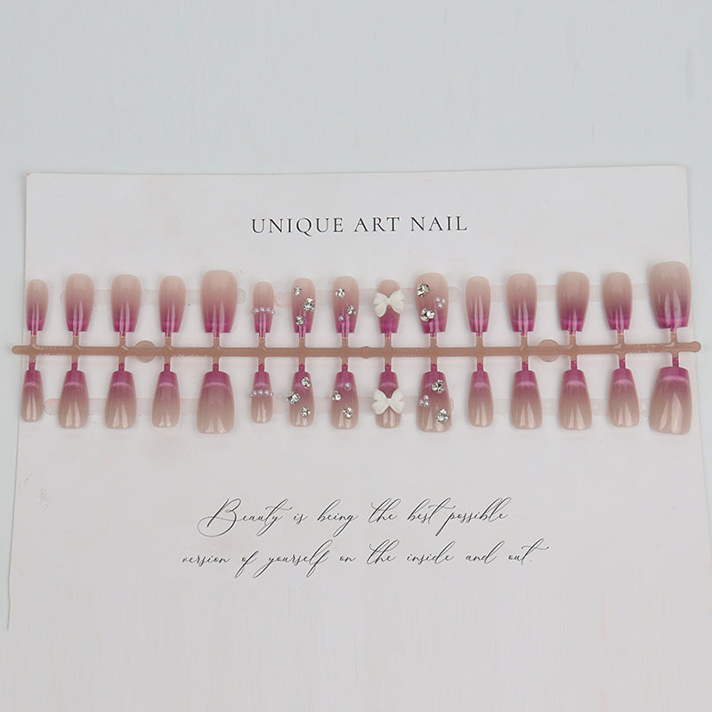 Glamorous Ombre Decorative Press-On Nail Set Bowlift